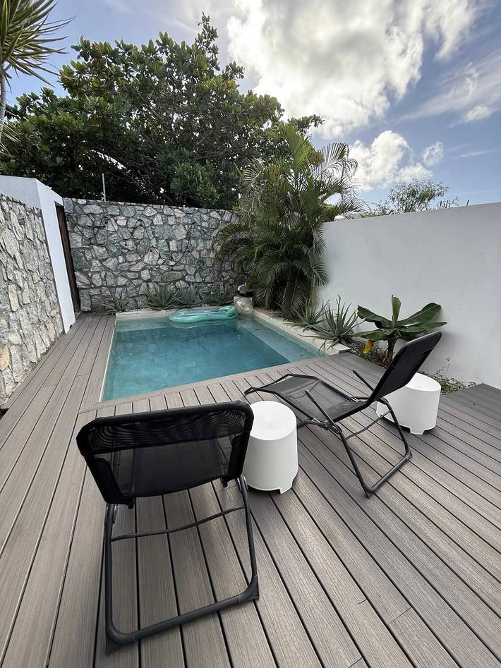 Vakantiehuis voor 2 personen, met zwembad en terras op Sint Maarten