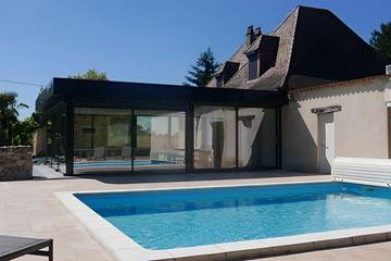 Cottage pour 6 personnes, avec piscine ainsi que jardin et terrasse à Pomport