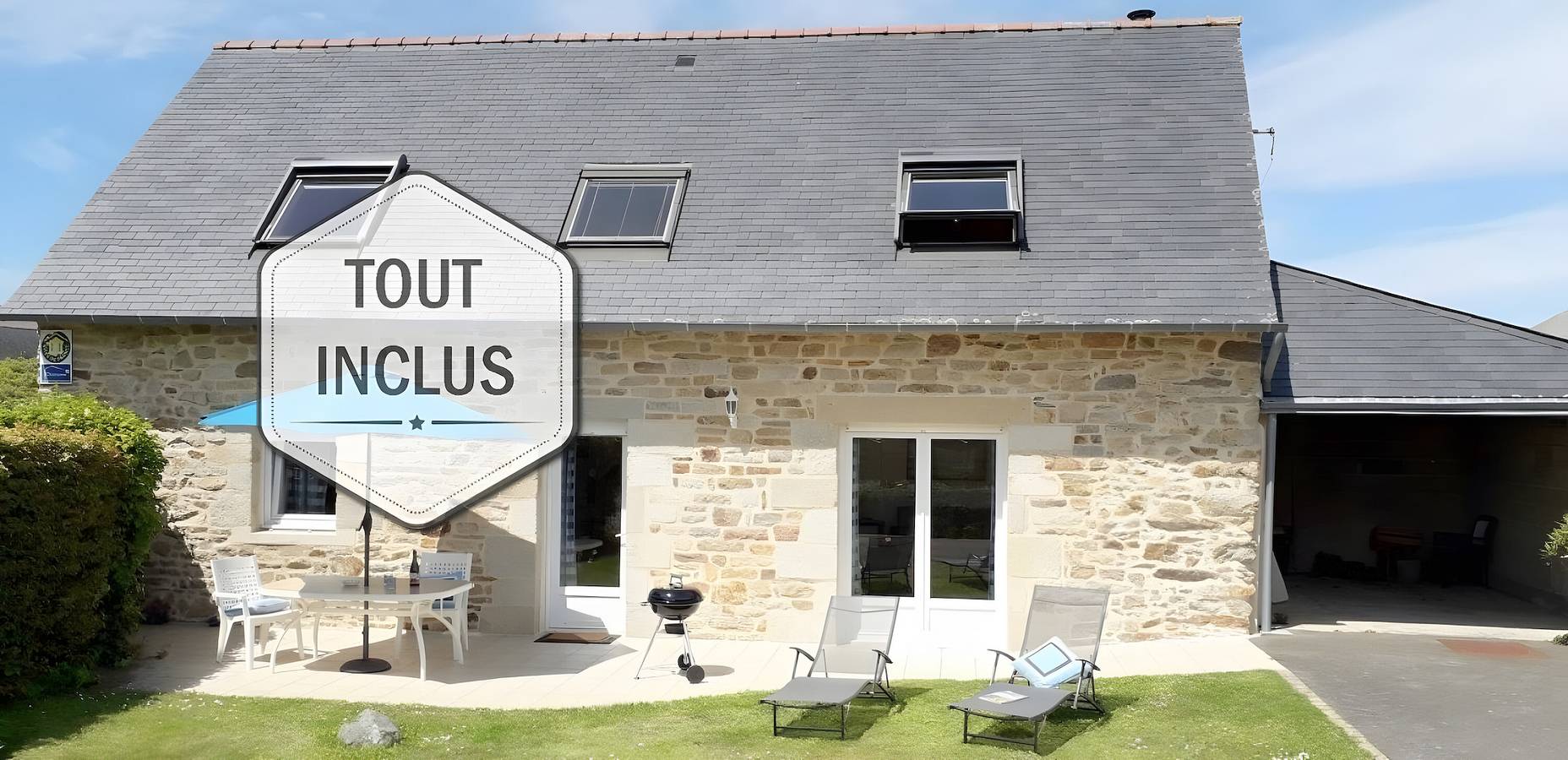 Country House "Au Calme" with Private Terrace, Private Garden and Wi-Fi in Mahalon, Quimper region