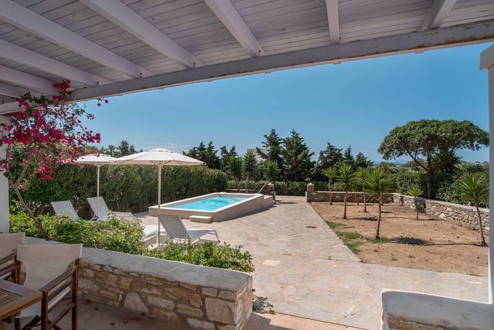 Vacation rental for 8 people, with yard and children pool in Paros