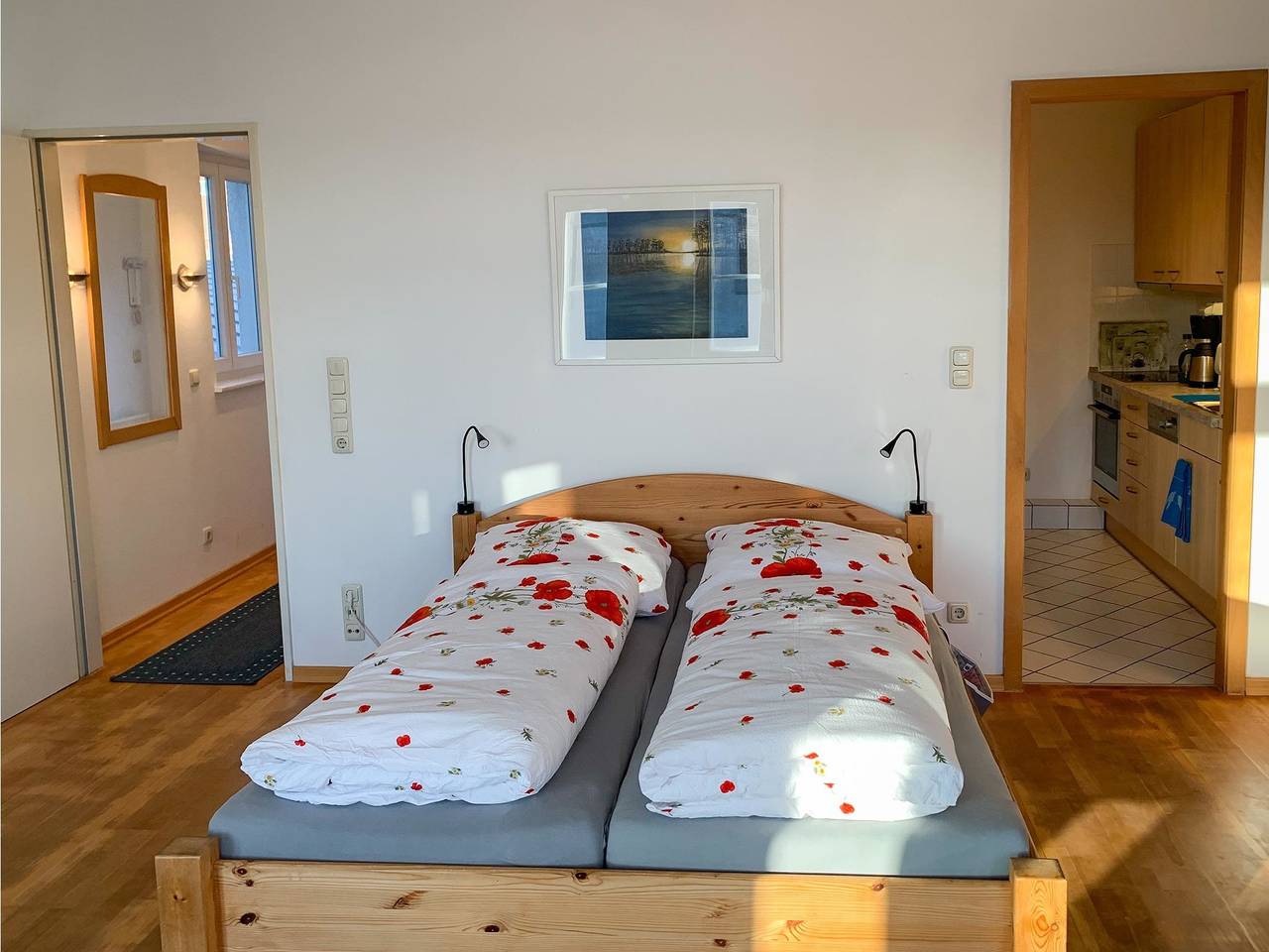 Ganze Ferienwohnung, Appartement/Fewo, Dusche, Wc, Wohn-/Schlafraum in Lübeck, Lübecker Bucht