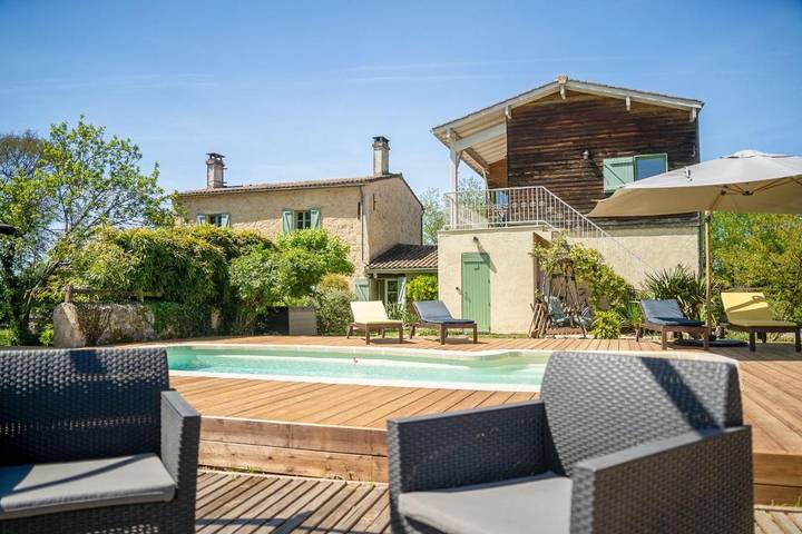 Chambre d’hôte pour 2 personnes, avec Terrasse ainsi que Jardin et Piscine