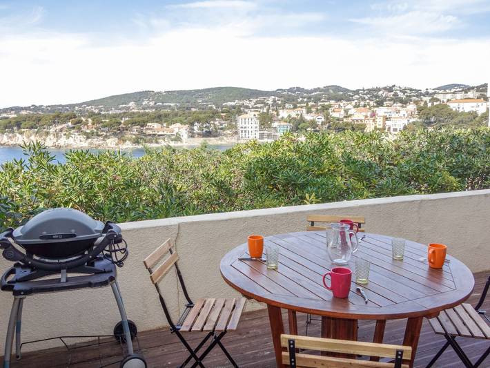 Appartement de vacances pour 4 personnes, avec terrasse et jardin à Bandol