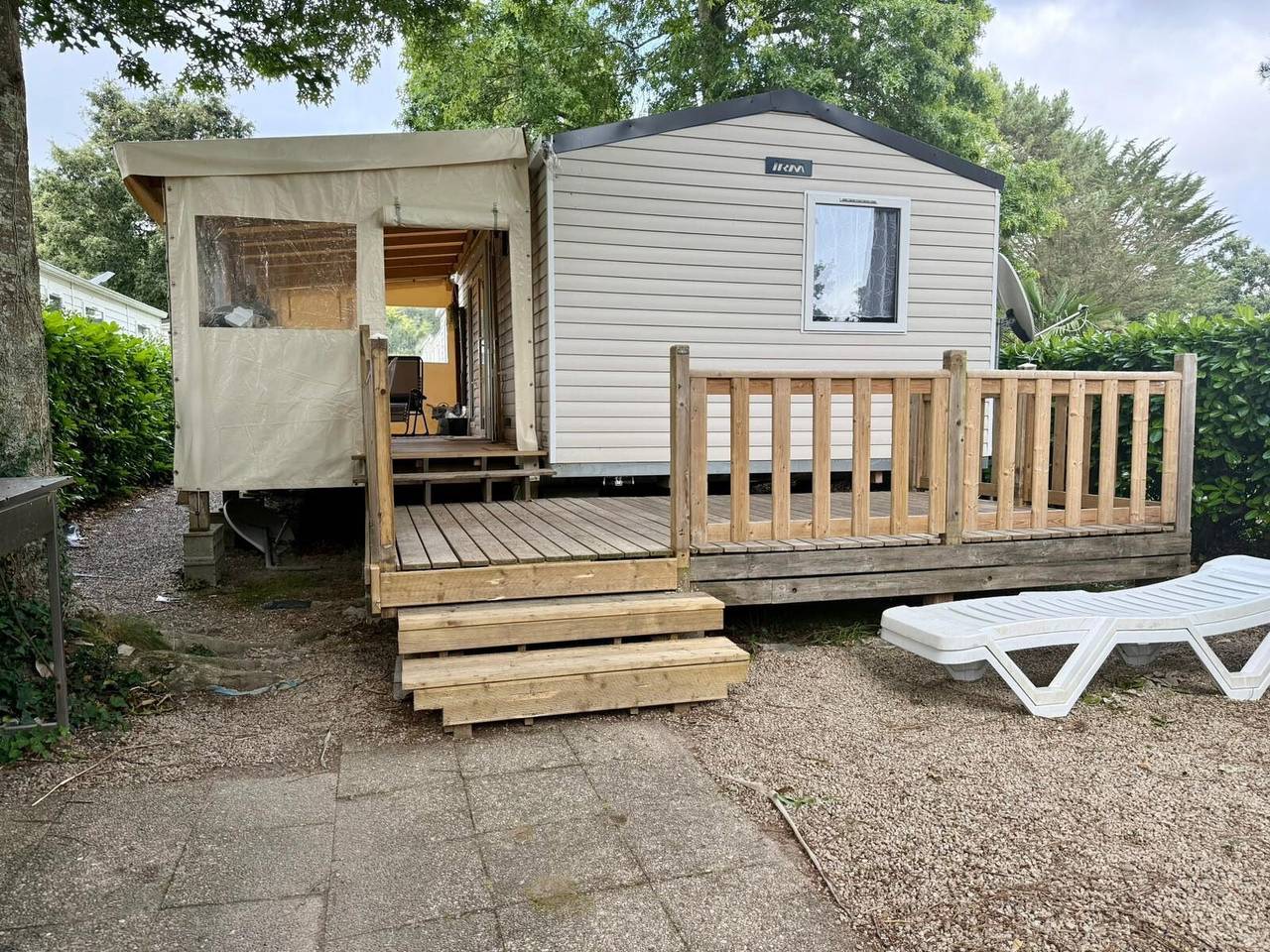 Mobilheim „Auf Domaine Kerlann“ mit Gemeinschaftspools & privater Terrasse in Pont-Aven, Quimper und Umgebung