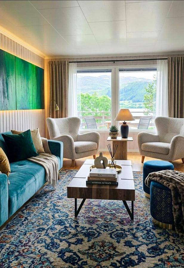 Location de vacances pour 11 personnes, avec Balcon et Terrasse ainsi que Jardin et Sauna dans Berg (Norvège)