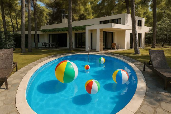 Ferienhaus für 8 Personen, mit Garten und Pool