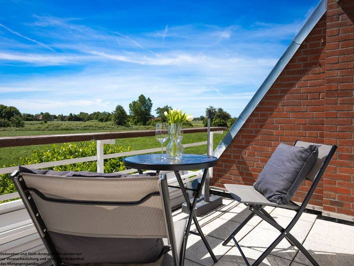 Ferienwohnung für 4 Personen, mit Balkon und Ausblick in Horumersiel