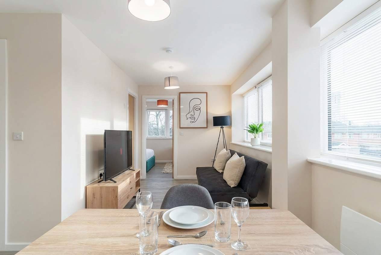 Ganze Wohnung, 1 Bed Manchester Apartment with Parking - Sleeps 3 in Greater Manchester