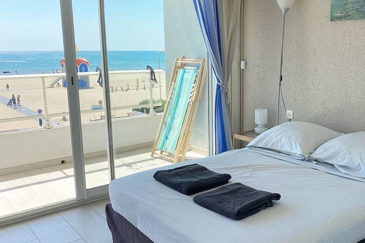 Ganze Wohnung, Miramer Grand Appart Klimatisiert mit Panoramablick auf das Mittelmeer in Port-la-Nouvelle, Mittelmeerküste (Frankreich)