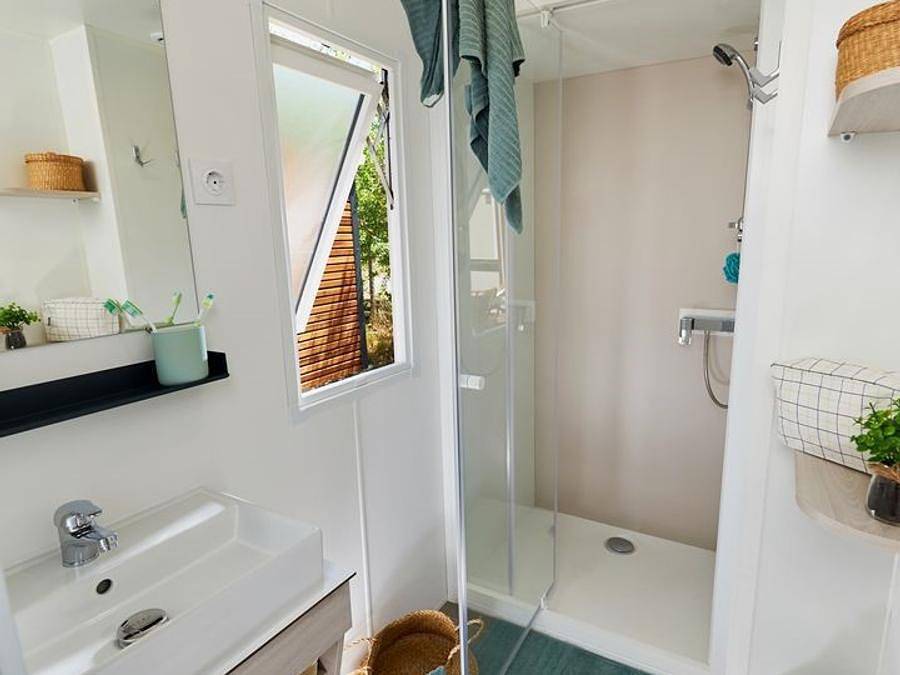 Camping Domaine Le Quercy - Mobilheim 4 personen - Mobilheim 28m² - 2 Schlafzimmer - mit Tv -. in Gourdon, Quercy