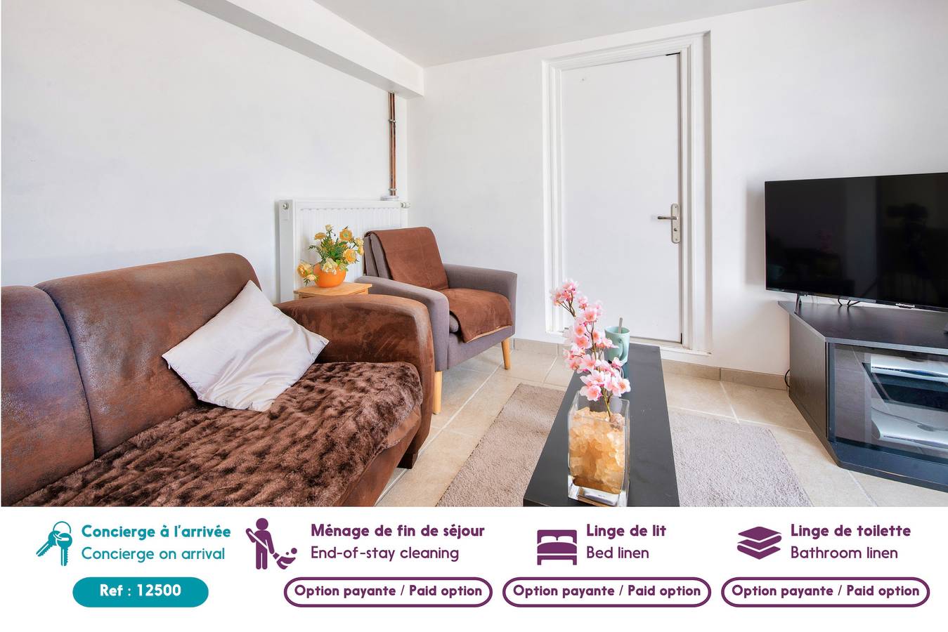 Apartamento entero, 100m de la plage - Appart avec jardin pour 5 in Plounéour-Trez, Región de Brest