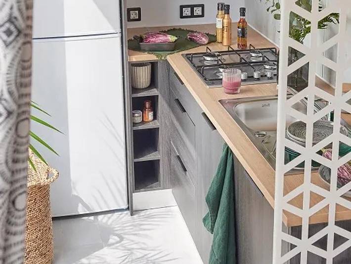Camping L'Escapade - Mobilheim 6 personen - Grand Large 34m² (3 Zimmer) + Terrasse in Cahagnolles, Bayeux und Umgebung