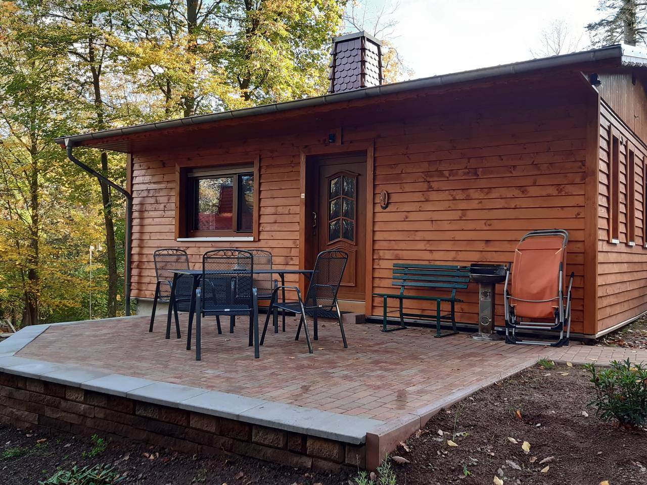 Ganze Ferienwohnung, Feriendorf "Am Forsthaus" Mosbach - Haus Martin (42 qm - Wohnzimmer mit Schlafsofa, Schlafzimmer, offne Küche, Du/Wc - max. 4 Pers.) in Wartburg, Wutha-Farnroda