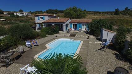 Cottage pour 8 personnes, avec piscine et jardin, animaux acceptés à Félines-Minervois