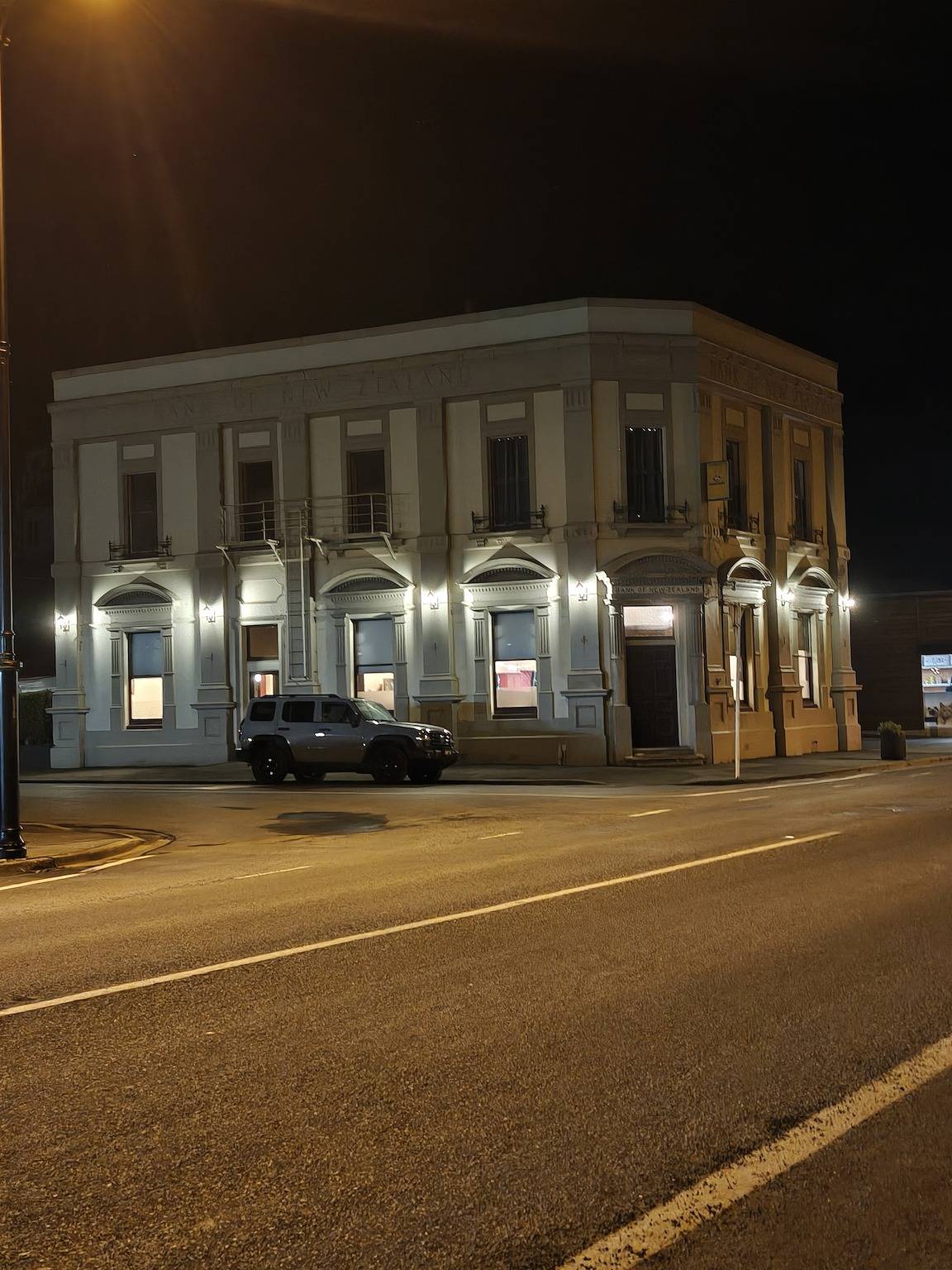 Das historische Bankhaus in Clutha District