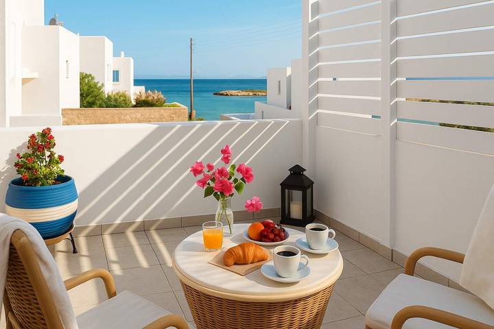 B&b per 2 persone, con Vista oceano e Giardino in Paros