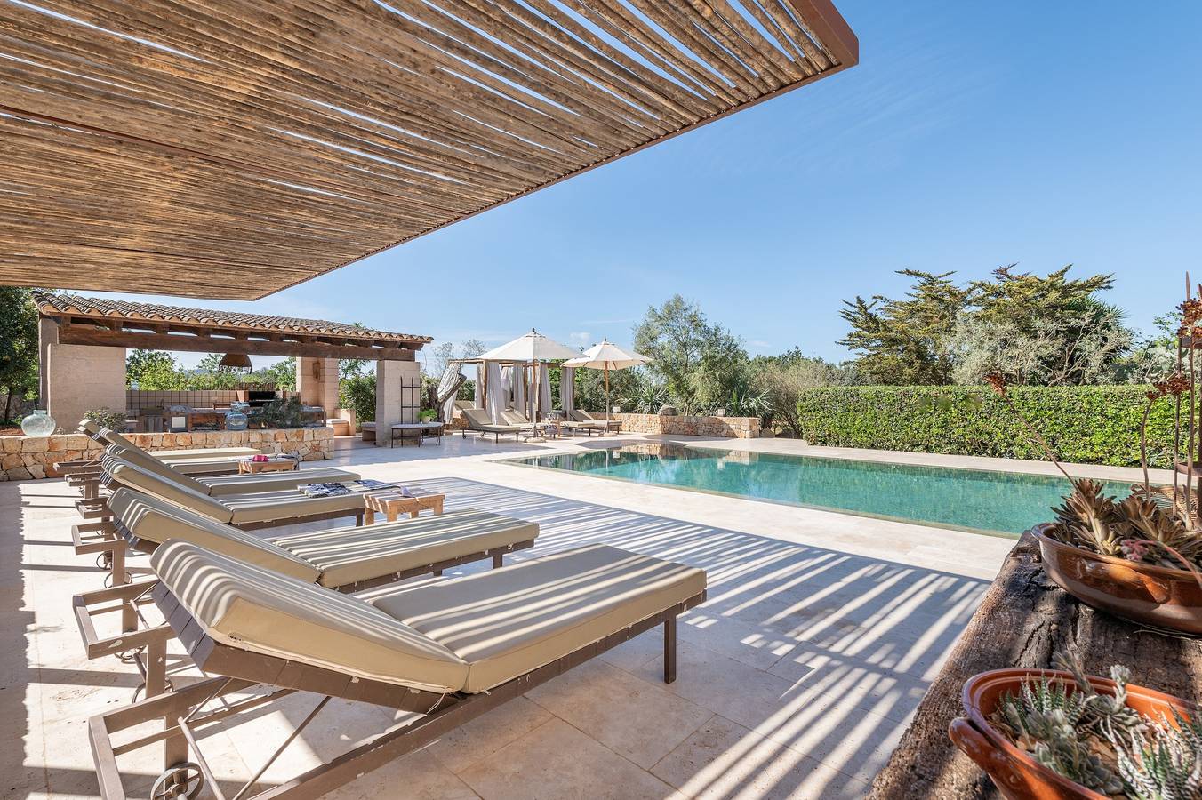 Villa 'Es Lledoner 3' mit Bergblick, Gemeinschaftspool und Wlan in Felanitx, Mallorca Süden
