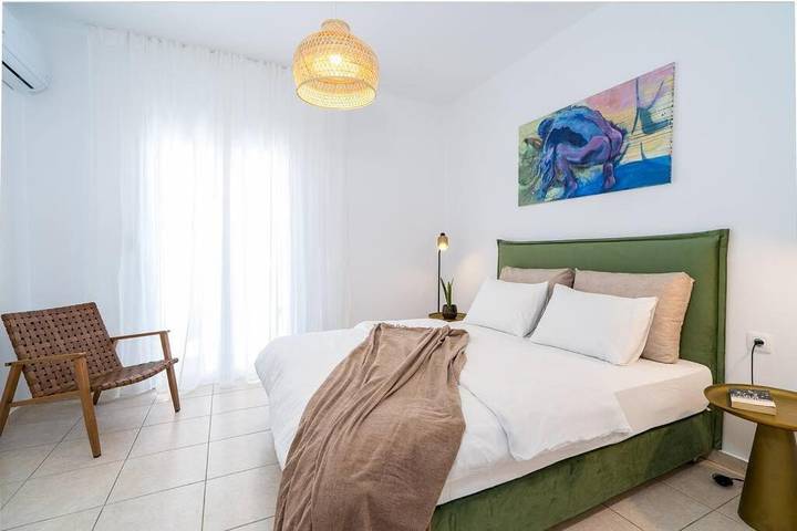 Appartement de vacances pour 3 personnes, avec Balcon ainsi que Terrasse et Vue