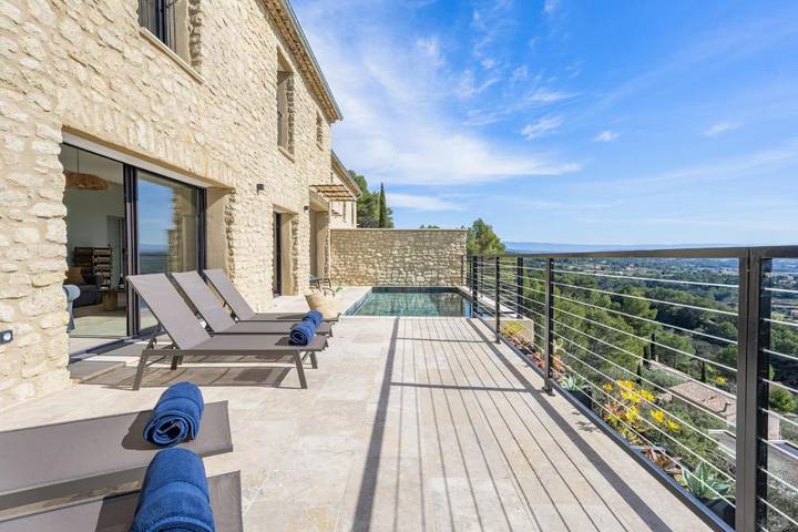 Maison de vacances pour 8 personnes, avec Terrasse ainsi que Piscine et Vue à Beaumes-de-Venise