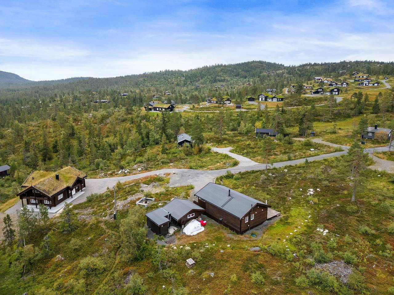 Ruhige Hütte mit Aussicht und Jacuzzi in Blefjell in Flesberg