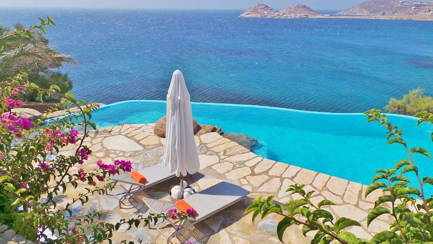 Villa for 8 people, with terrace and garden in Mykonos