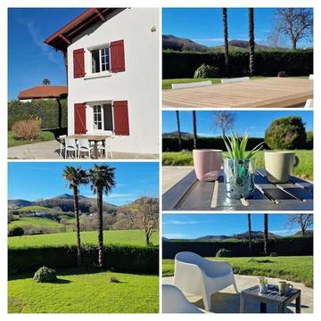 Gîte pour 6 personnes, avec piscine ainsi que vue et jardin à Saint-Esteben