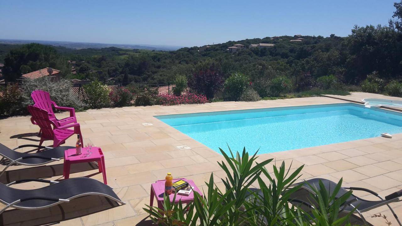 Villa Piscine-Spa vue grandiose. in Faugères, Région de Béziers