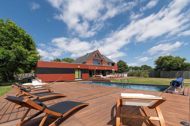 Ty Castel - Habitación de huéspedes 2 con piscina, terraza y Wi-Fi in Ploeren, Côte des Mégalithes