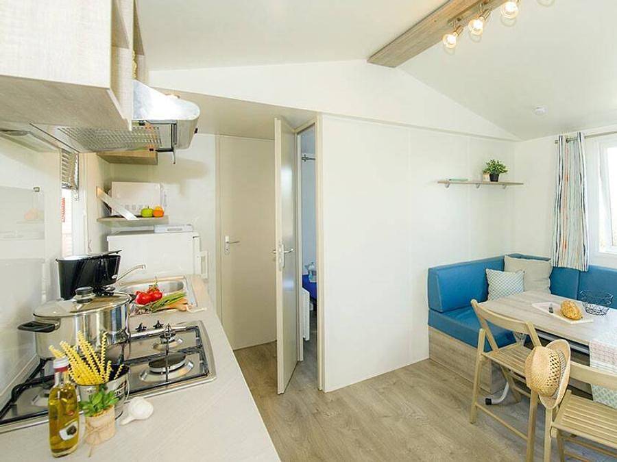 Camping L'Orangeraie  - Mobilheim 6 personen - Mobilheim | Classic | 2 Zi. | 4/6 Pers. | Erhöhte Terrasse | Klim. in Càlig, Costa del Azahar