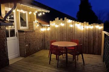 Gîte pour 4 personnes, avec jardin et balcon à Franleu