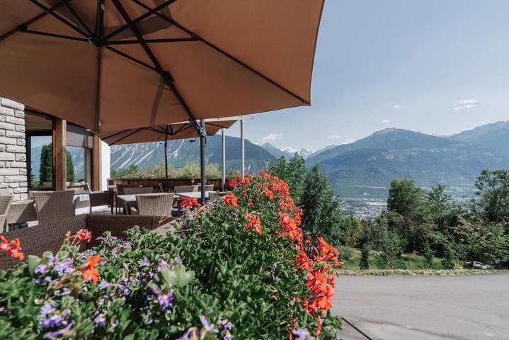 Hôtel pour 3 personnes, avec jardin ainsi que sauna et vue à Mollens - 3