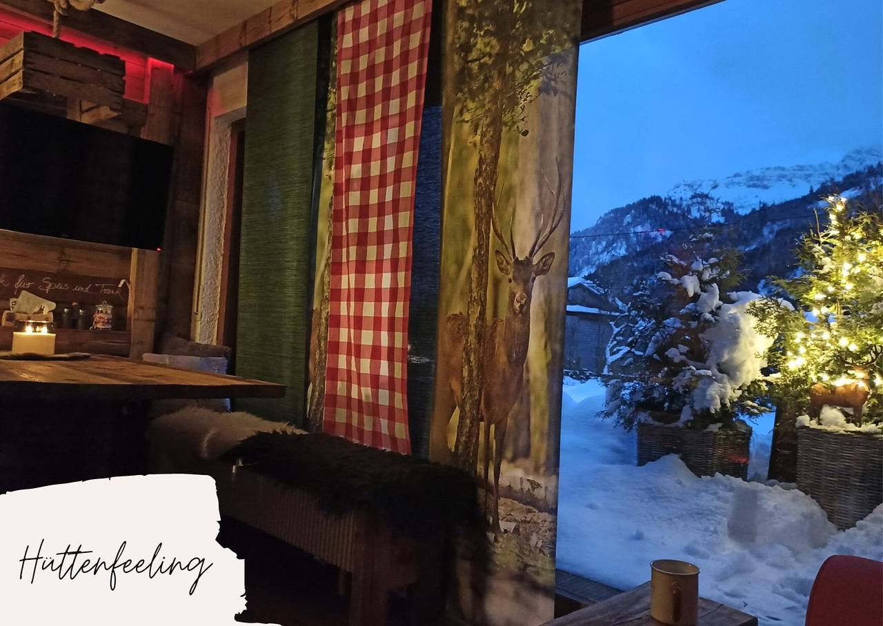 Ganze Wohnung, Apartment 'Allgäu Fewo Hüttenflair Bergblick' mit Bergblick, privater Terrasse & Wlan in Hinterstein, Bad Hindelang