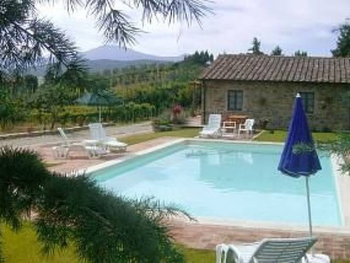 Casa vacanza per 4 persone, con giardino e balcone nonché piscina in Val d’Orcia