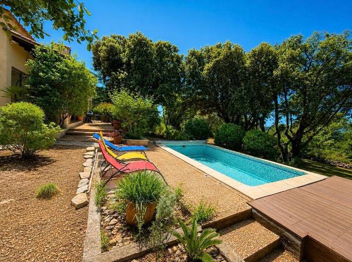 Maison de vacances pour 12 personnes, avec Terrasse et Jardin ainsi que Piscine et Vue