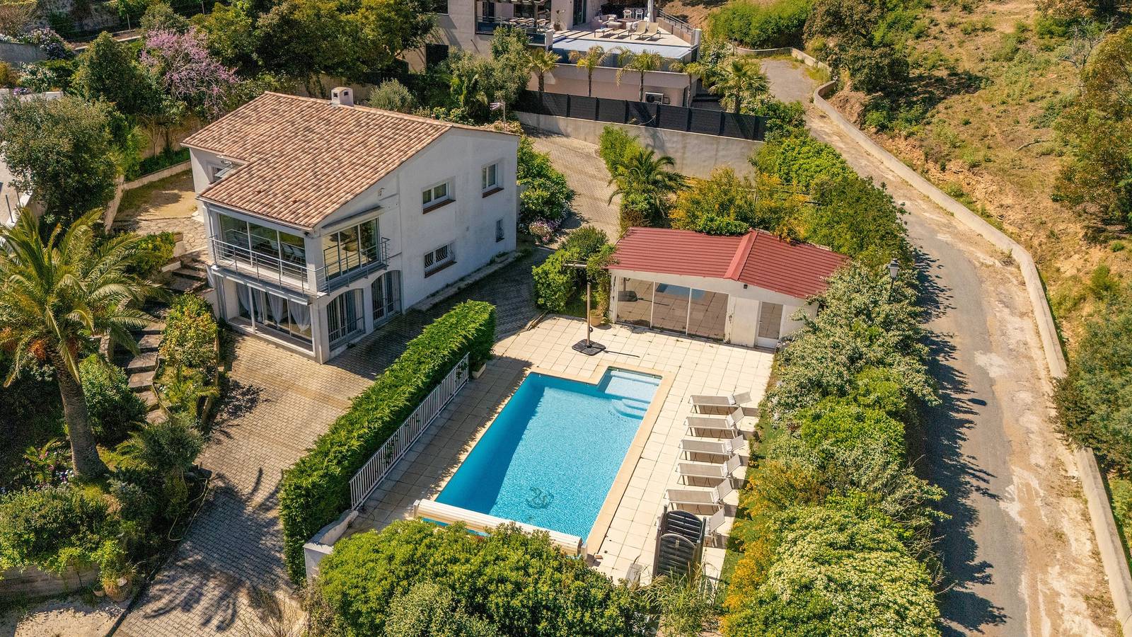 Villa 'Palmier' mit Meerblick, Wlan und Klimaanlage in Roquebrune-sur-Argens, Mittelmeerküste (Frankreich)
