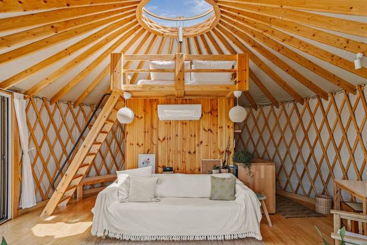 Camping für 3 Personen, mit Balkon und Terrasse sowie Garten und Ausblick auf Kreta