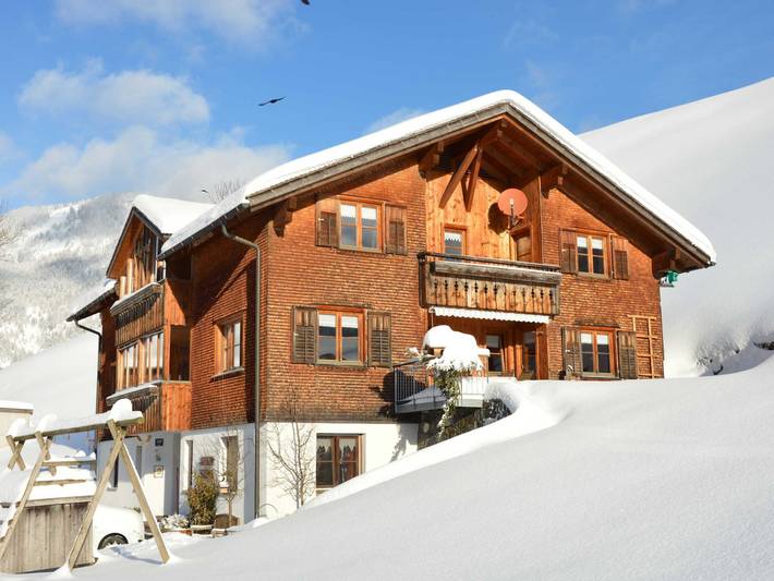 Ferienwohnung für 4 Personen, mit Garten und Sauna sowie Balkon und Ausblick in Au - 2