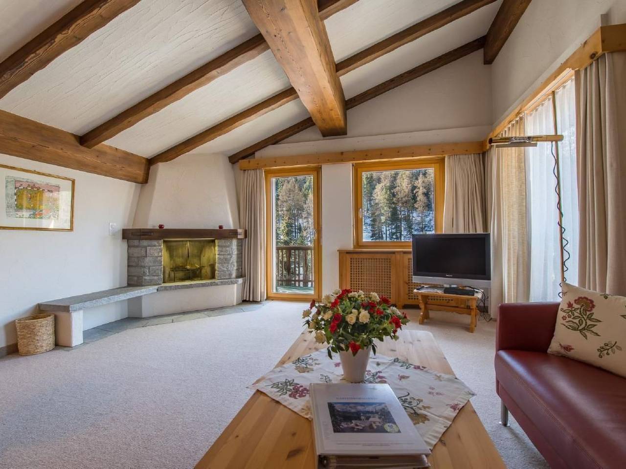 Ganze Wohnung, Chesa La Furia Dach Whg 45m2 in Pontresina, Sankt Moritz