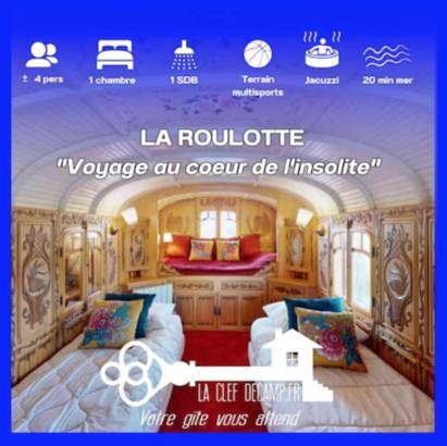 Camping pour 4 personnes, avec Jacuzzi ainsi que Terrasse et Jardin