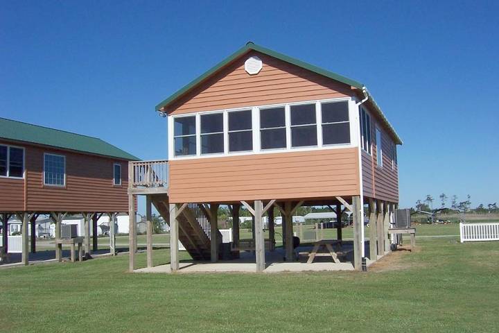 Cabanas para 5 pessoas, com vista e terraço em Carolina do Norte