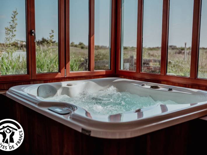 Gîte pour 11 personnes, avec sauna ainsi que jardin et jacuzzi à Bois-de-Céné