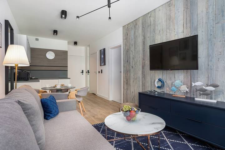 Ferienwohnung für 4 Personen, mit Garten und Sauna in Pobierowo