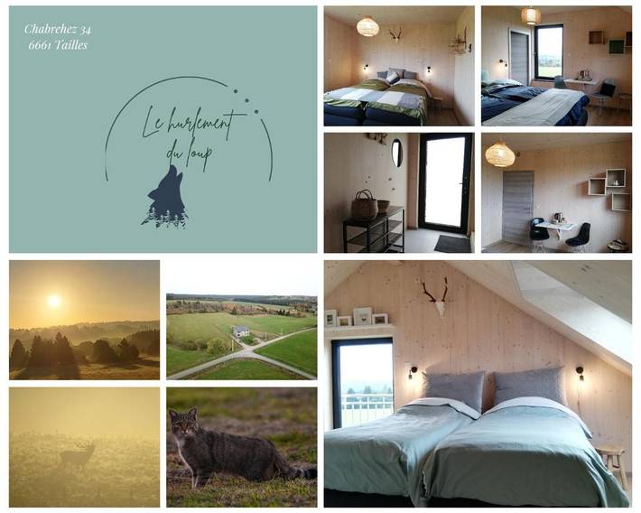 Chambre d’hôte pour 2 personnes, avec jardin ainsi que vue et terrasse à Houffalize