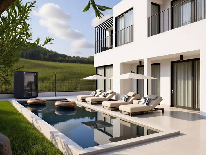 Villa für 8 Personen, mit Garten und Whirlpool sowie Balkon auf Rab