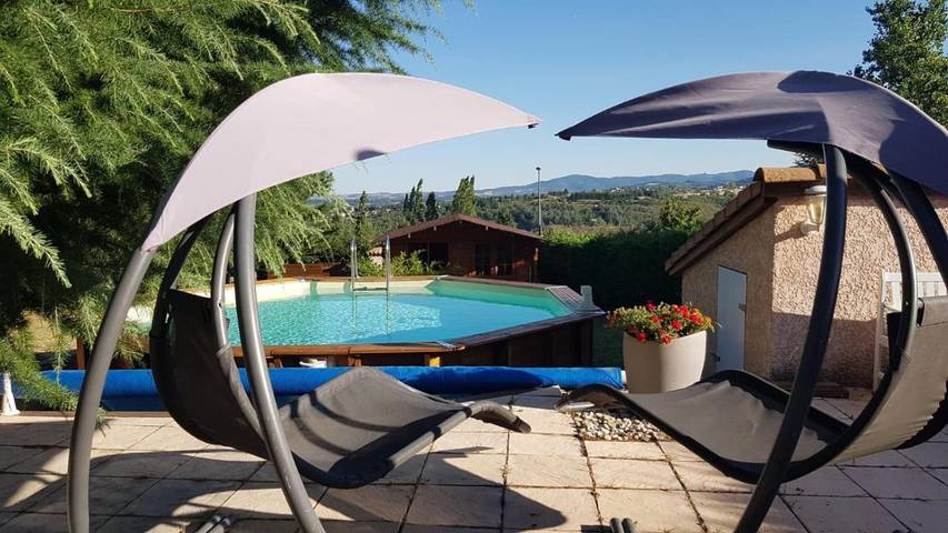 Appartement de vacances pour 2 personnes, avec vue ainsi que terrasse et piscine en Ardèche - 4