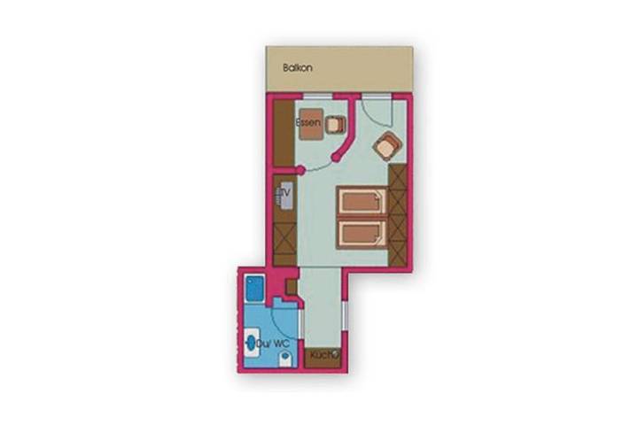 Ganze Ferienwohnung, Ap"11"/Wohn-Schlafraum/Du/Wc,Tv,Tel,Radio,Blk in Kössen, Kaiserwinkl