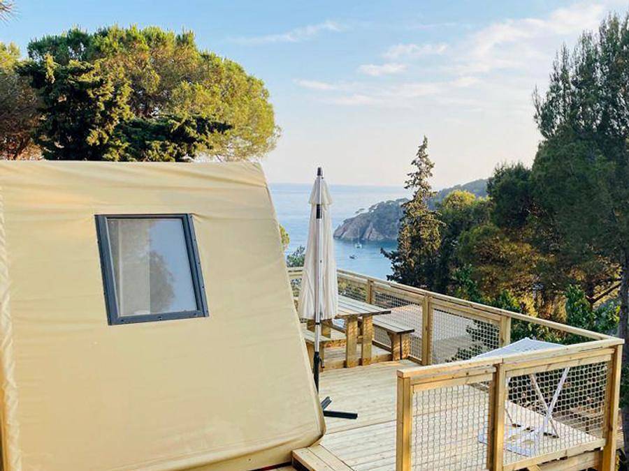 Camping Cala Llevado - Sea Green By Sunêlia - Tent 4 personen - Coco Sweet 2 slaapkamers zonder badkamer - Zeezicht in Santa Maria de Llorell, Tossa de Mar