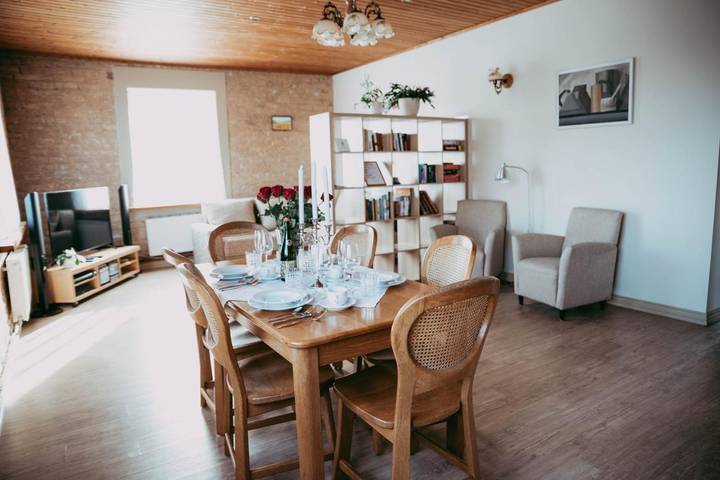 Appartement de vacances pour 9 personnes, avec jardin et vue