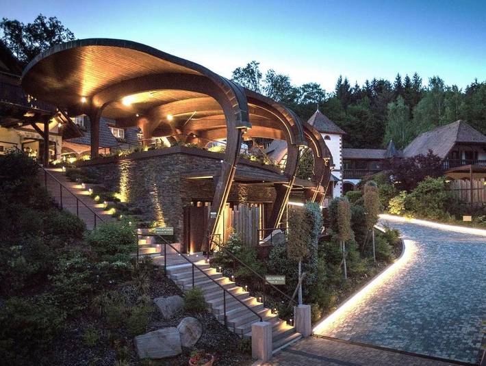 Hôtel pour 15 personnes, avec sauna et piscine ainsi que jardin et vue, animaux acceptés à Colroy-la-Roche