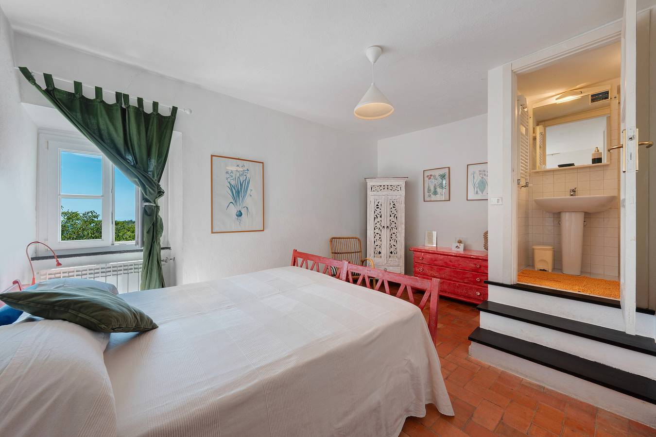 Camera 'Doppia 1' con vista mare e giardino in comune in Castiglione Chiavarese, Riviera di Levante